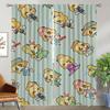 Modern Living Room Curtains for Camera Animal Crossings Halloween Decoration Home Interior Curtains 2 Pieces Shades Partition