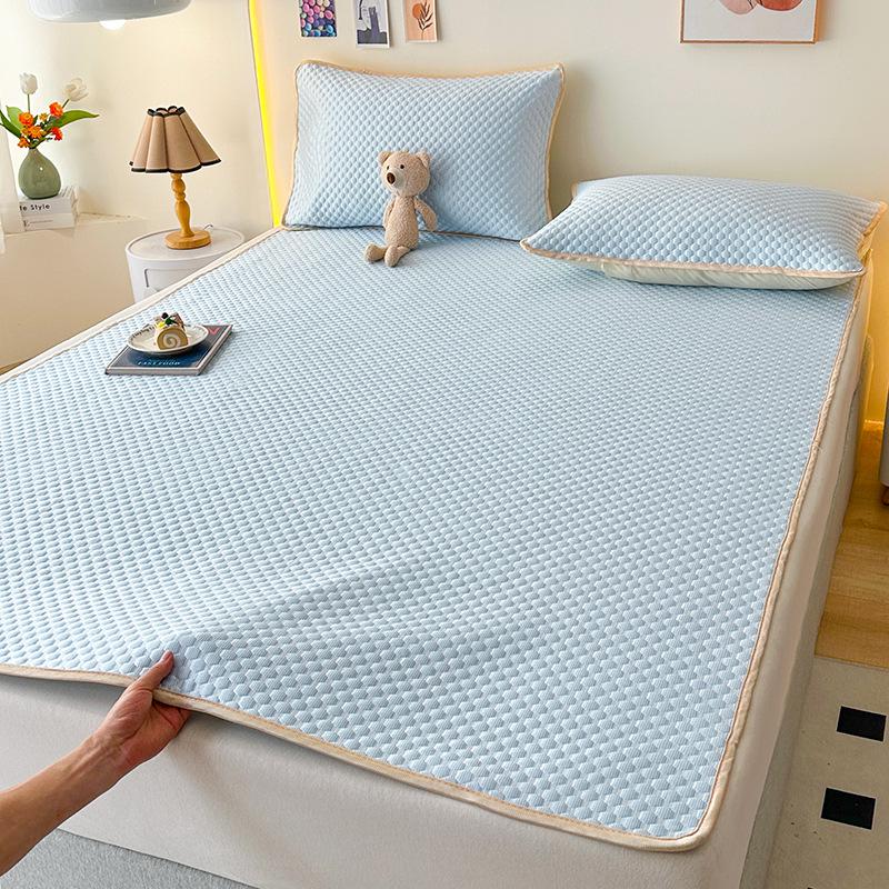 Матрас из ледяных бобов, прохладный комплект покрывал - стиль простыни на резинке для общежитий, комнат с кондиционером, ощущение ледяного шелка.