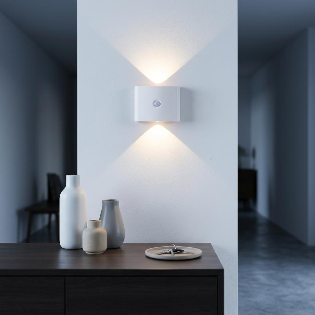 Morden Smart Home Decor Usb Rechargeable Indoor Wall Lamp Nordic Motion Sensor Wireless Magnetic Stair Bedside Led Night Lights