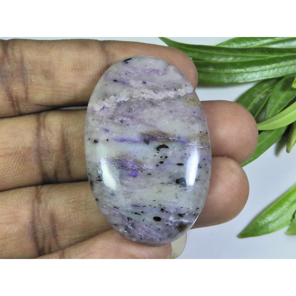 101Cts. Натуральный чароит овальной формы кабошон свободный драгоценный камень 30X46X08 мм A-106