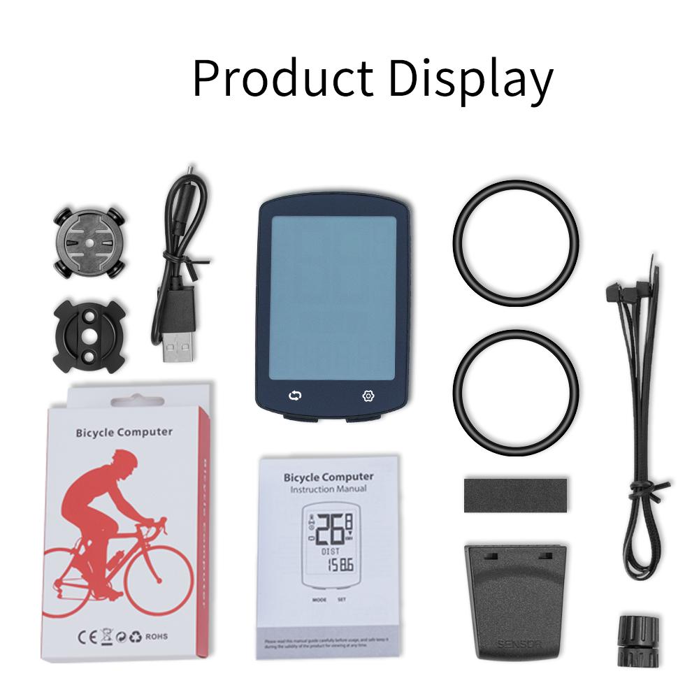 USB-C Rechargeable Bicycle Computer Waterproofing Large Screen Ultra-Long Standby Cycling Speedometer Odometer Bike Accessory2