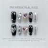 HANDMADE Artificial Nail Cool Heart Punk Phototherapy Nails Reusable and Removable Nails