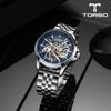 T602M Griffes Skeleton Automatic Diamond Watch Men's Metal Watch (leather Strap Included)