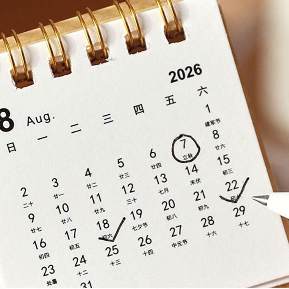 Standing Base 2027 Desk Calendar Mini Flip Calendar New Mini Calendar Daily Planning