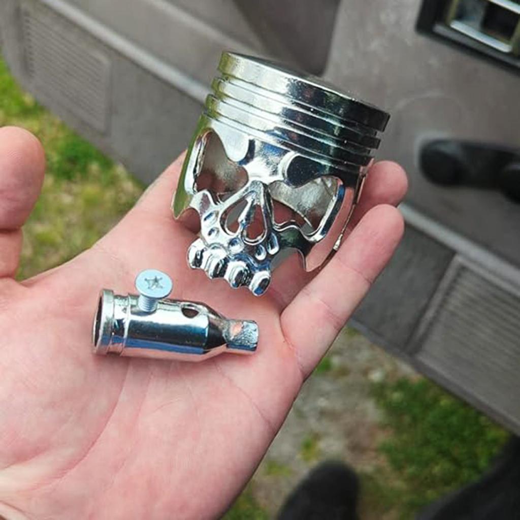 Стильная ручка рычага переключения передач из нержавеющей стали в форме черепа для автомобилей с механической/автоматической коробкой передач