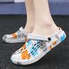 Fashion Big Size 49 Summer Men Slippers Fashion Thick Bottom Hole Shoes EVA Slippers Anti Slip Baotou Slippers Outdoor Beach Female Gard