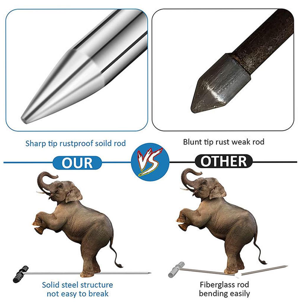 Трубчатый зонд для почвы из нержавеющей стали с Т-образной ручкой, профессиональный универсальный набор для тестирования почвы для садовых септиков, ферм