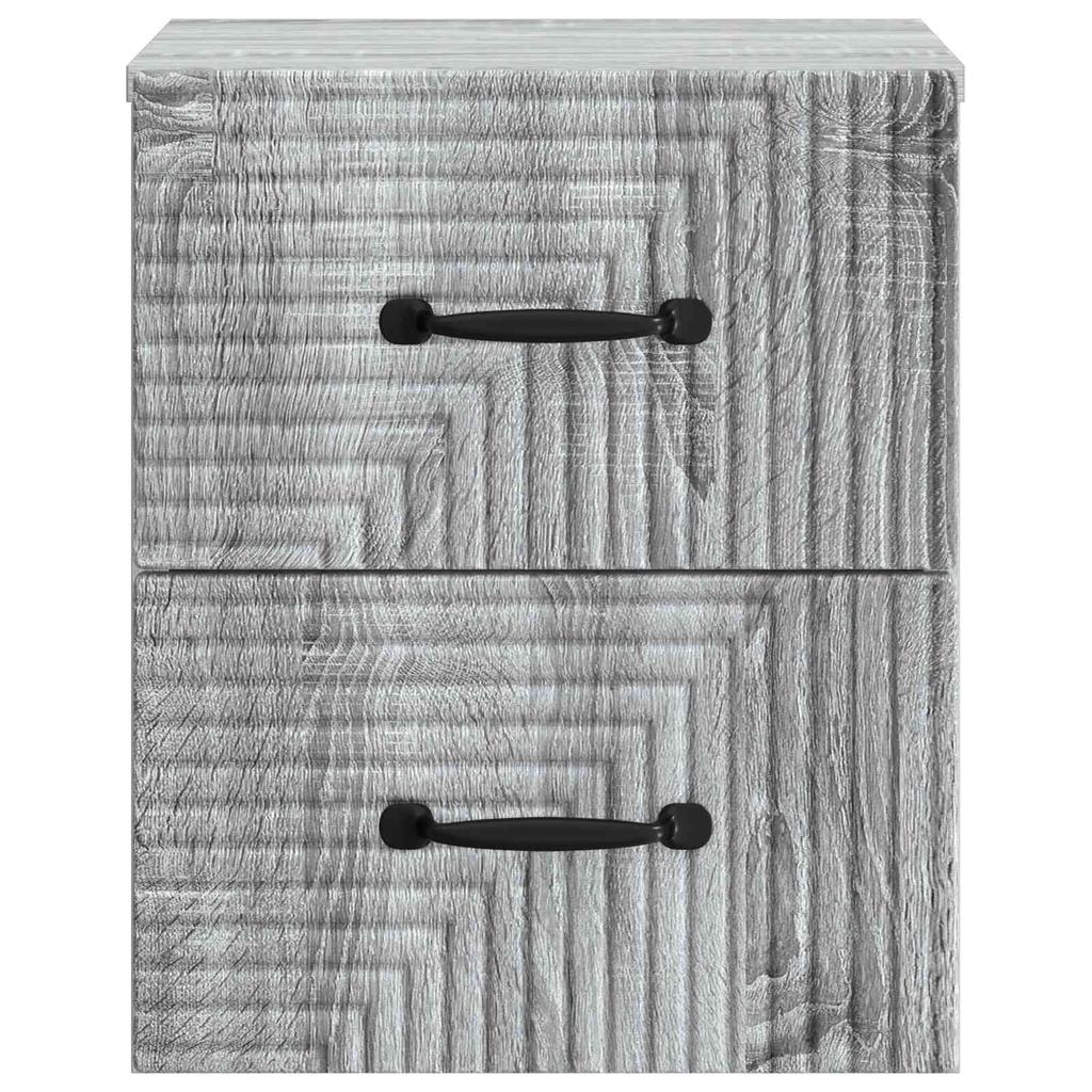 Wall Mounted Nightstand 2 pcs Grey Sonoma 34.5 x 33 x 40 cm