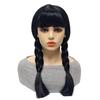 Wednesday Addams Cosplay Synthetic Wig for Halloween Christmas Anime Party April Fool's Day TV Series Inspired Costume Accessory