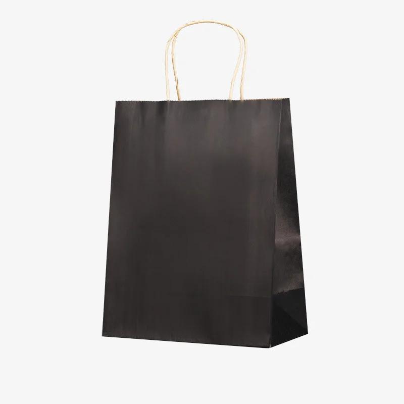 25/50 шт. коричневых крафт-бумажных подарочных пакетов с ручкой для свадеб, дней рождения, вечеринок, сувенирных пакетов для небольших покупок, розничных товаров