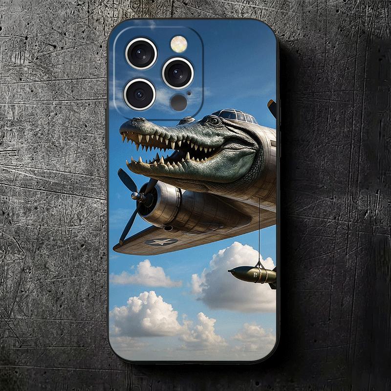 Italian Brainrot Animals Soft Phone Case for iPhone 16 16E 17 Air 15 Pro Max 14 Plus 13 Mini 11 12 7 Black Cover Back Shell