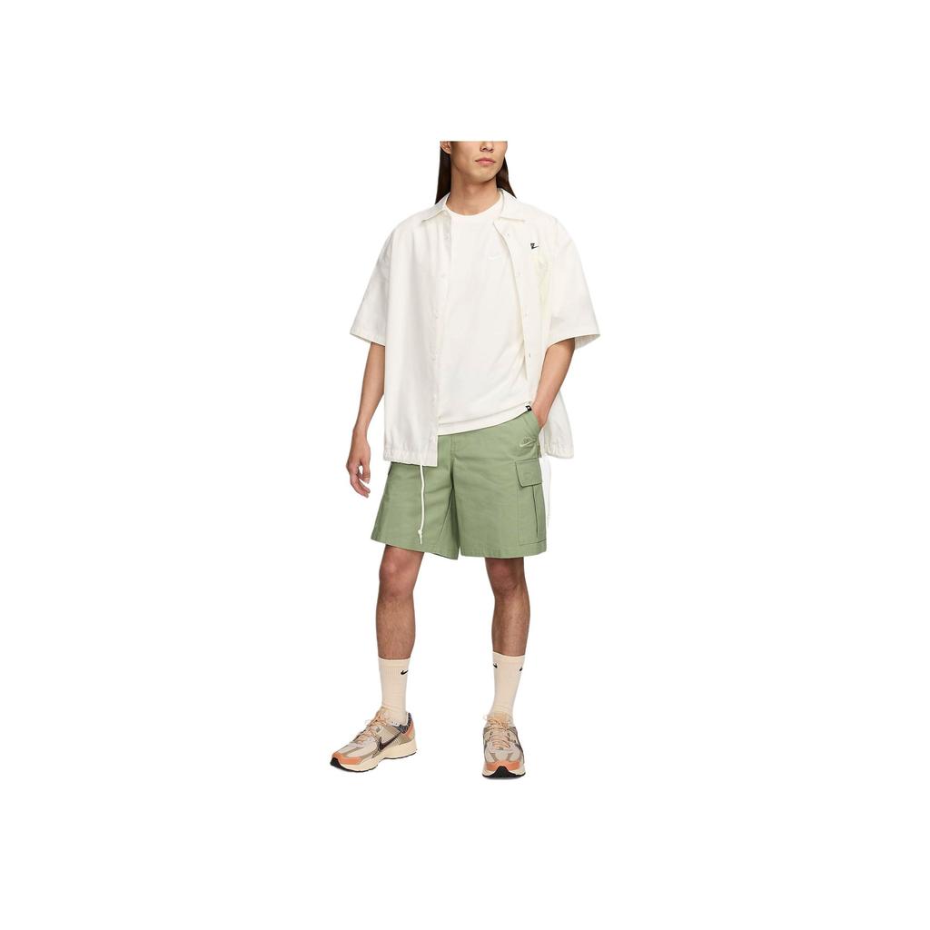 Nike Круглый вырез горловины однотонный логотип принт короткий рукав стандартная футболка мужские топы белый FV0376-133