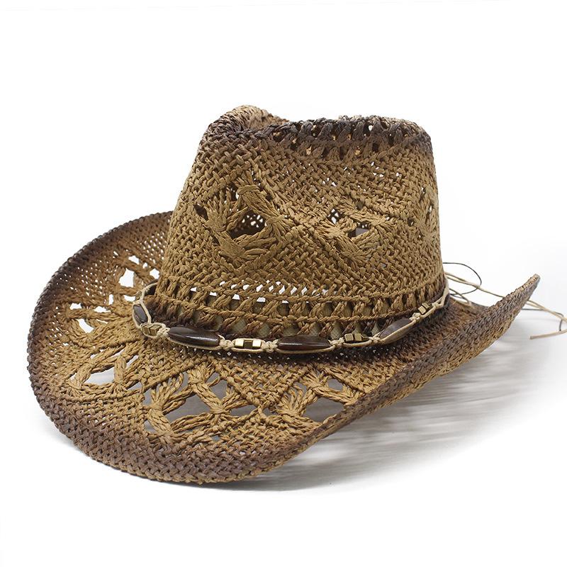 New travel shade casual versatile beach spring and summer retro denim straw hat men's and women's hats