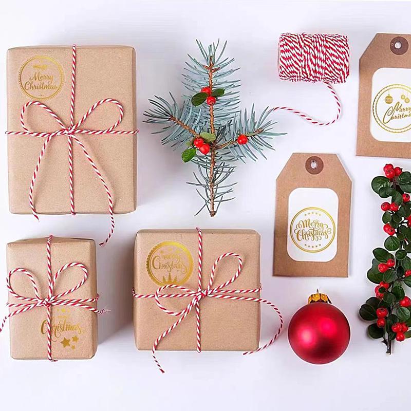 500 шт./рулон Рождественские прозрачные наклейки Снежинка Рождественская елка Узор Наклейки