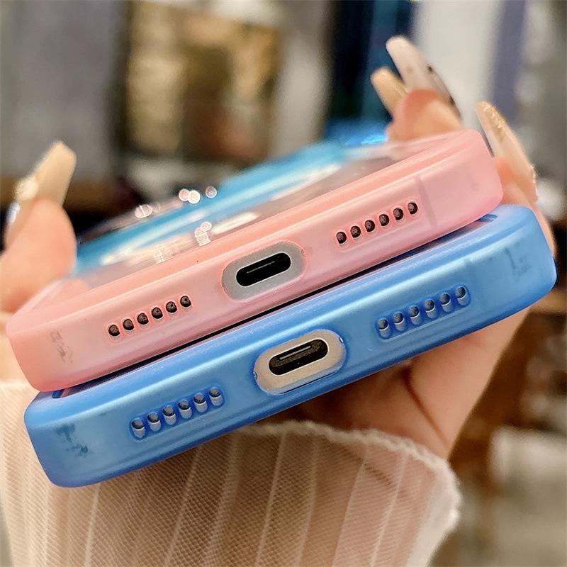 Магнитный чехол с градиентом и двумя цветами для iPhone 17 Pro Max - Совместим с моделями Apple 17/16, силиконовыми 15/14 и трансграничными 13