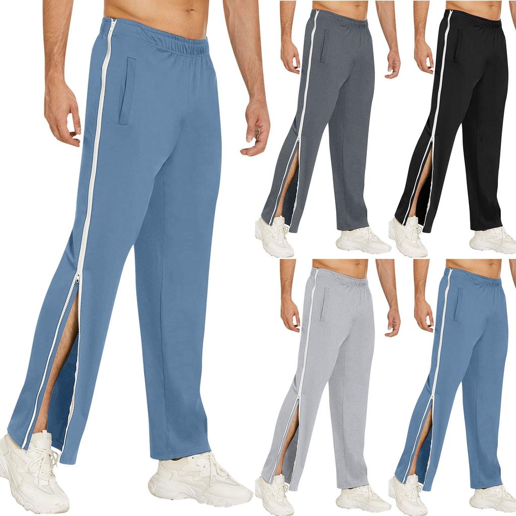 Men's Sports Jogger Pants With Side Zipper Long Pants Cargo Pants Men's Basketball Pants