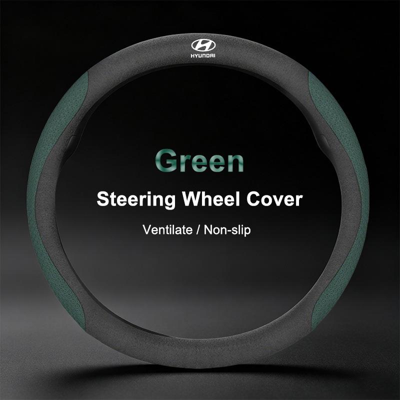 Universal Suede Car Steering Wheel Cover Anti-Slip Sweat Absorbing For Hyundai Elantra Sonata Tucson ix35 i20 Verna ix25 i10 i30 ZZ36
