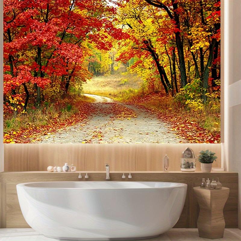 1pc vivid autumn maple forest path  beautiful autumn leaves decoration