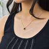 Genuine Black onyx tiny necklace, Onyx handmade necklace for everyday wear, Healing stone necklace for women, Bridesmaid necklace