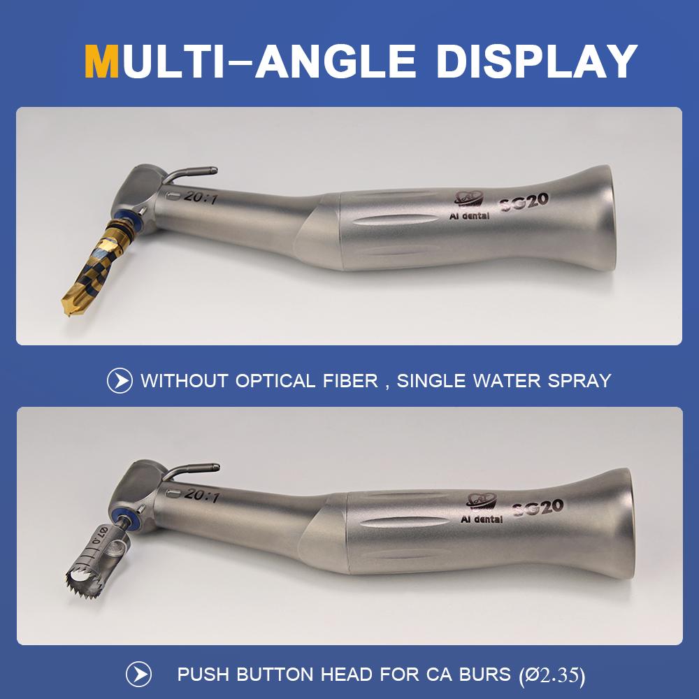 Dental Implant Handpiece AI-SG20 20:1 Reduction Contra Angle Low Speed Push Button Chuck For Surgery
