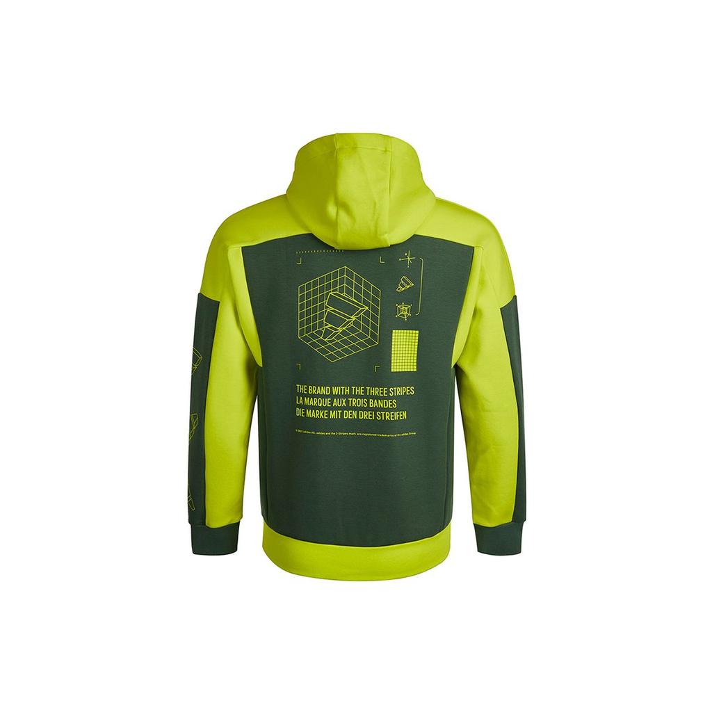 adidas Толстовка с капюшоном Ultraboost Graphics, мужские топы, зеленая, GP1820