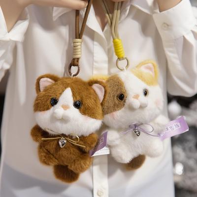 Милая милая кукла-котенок, плюшевая игрушка, кукла-кошка, брелок-подвеска для сумки для девочки, тряпичная кукла