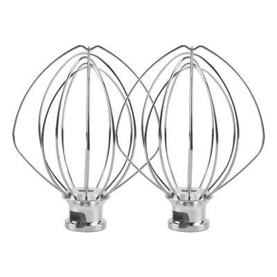2 шт. в упаковке, насадка-венчик из нержавеющей стали для миксера Kitchenaid K45WW, венчик для взбивания муки, торта, яиц, крема