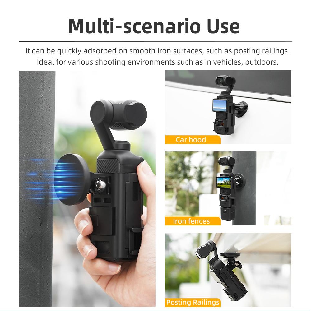 Flymile Adapter Frame for DJI Osmo Pocket 3 Expansion Bracket Magnetic Protective Case Camera Photographic Accessories