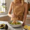 Natural Solid Wood Tool Potato Masher, Ergonomic Comfortable Grip Manual Beef Chopper Kitchen Utensil for Mashing Tool, Non-Toxic Durable Cooking And