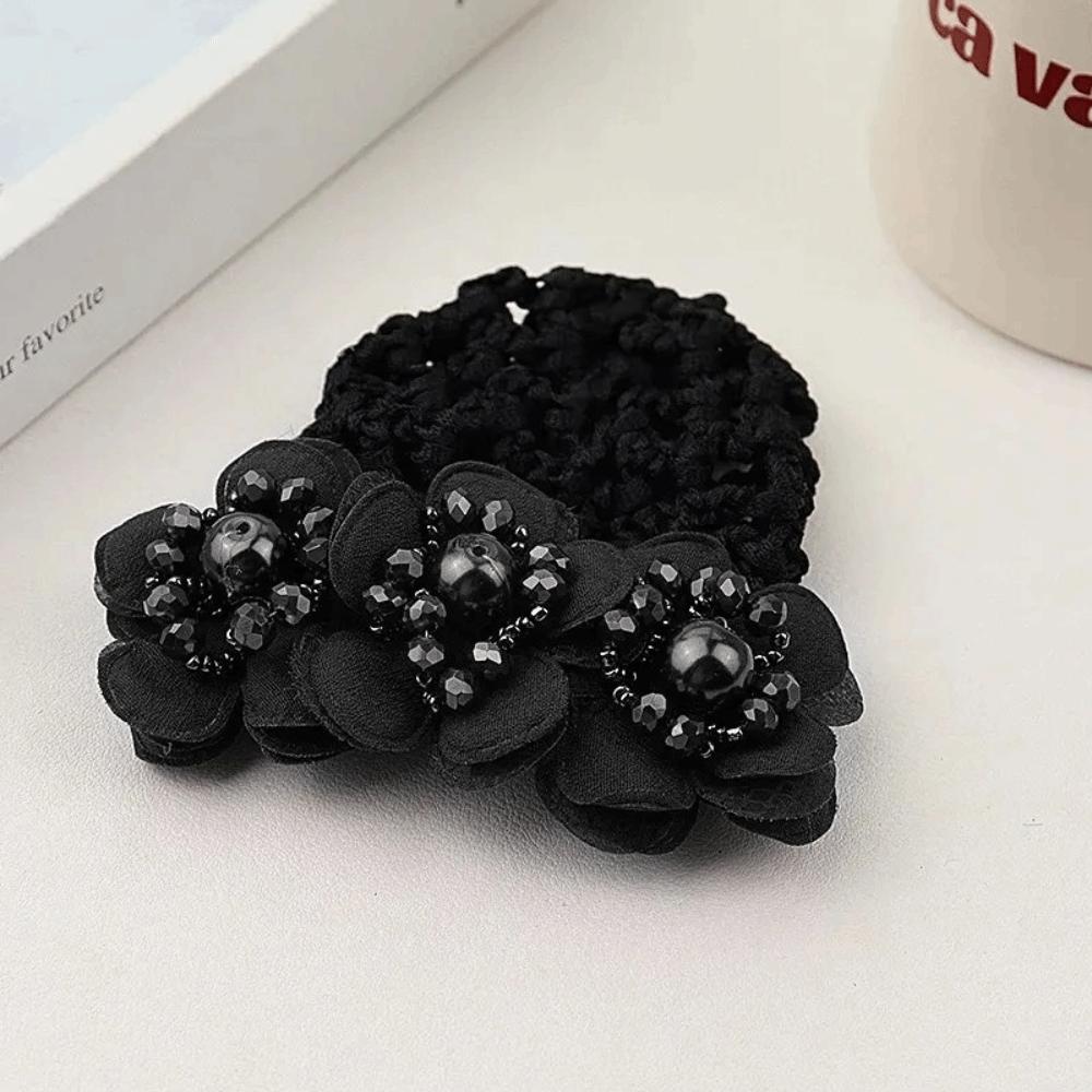 Cloth Hair Bun Net Korean Style Office Hair Flower Spring Hair Clip Hotel Staff Uniform