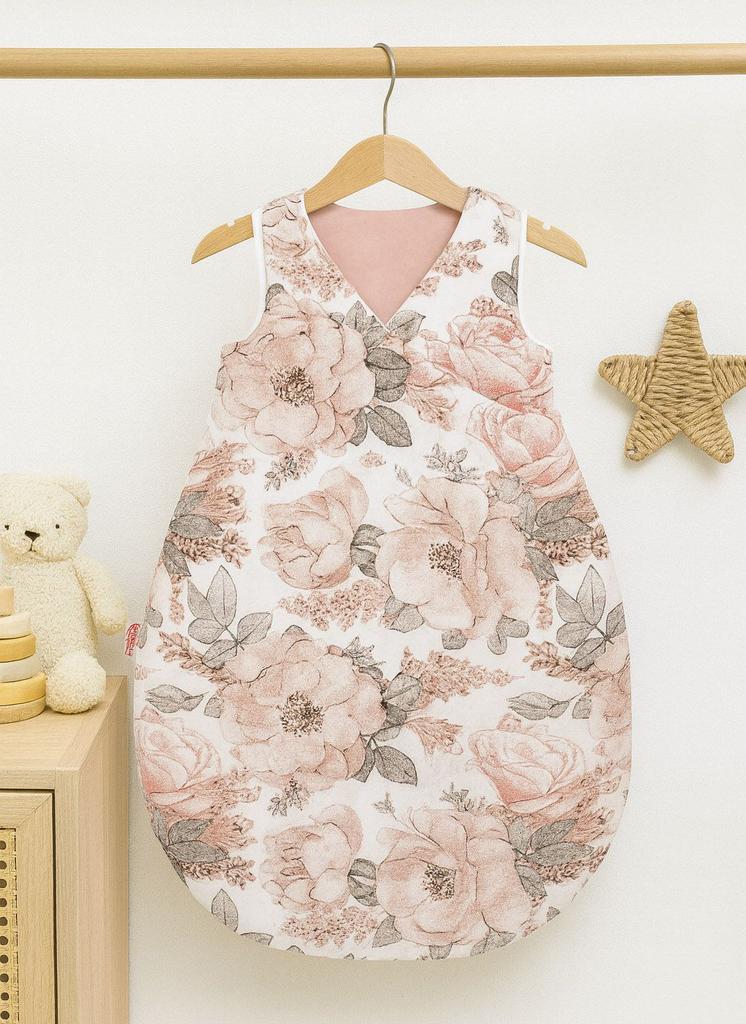 Cotton Sleeping Bag for Children 3-12 Mcy Tog 2.5 Year-Round Insulated - Sepia Roses