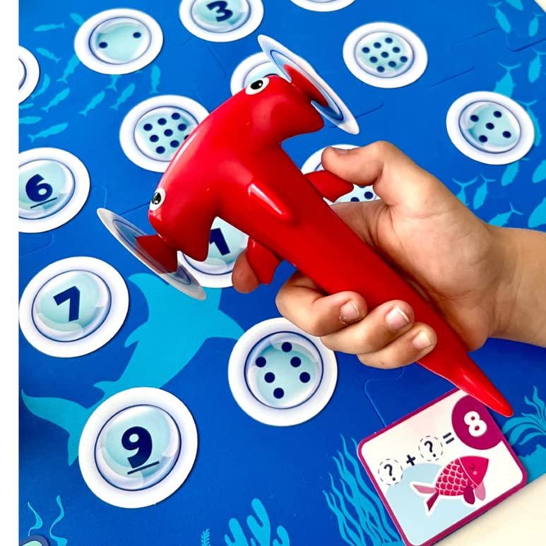 Learning Resources Hammerhead Shark Number Hunt Calculation Game, Math Game, Addition and Subtraction, 95658, Authentic