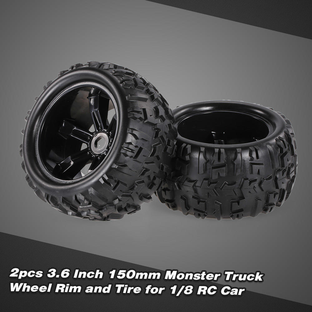 2 шт., 3,6 дюйма, 150 мм, обод колеса и шина Monster Truck для 1/8 Traxxas HSP HPI E-MAXX Savage Flux ZD