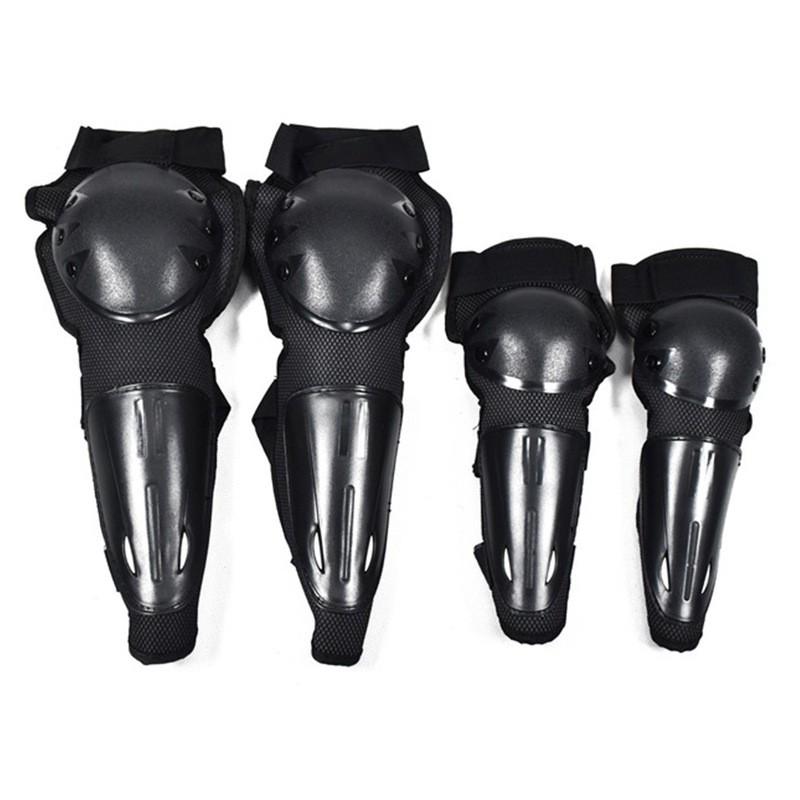 Motorcycle Off-Road Protective Gear Set Knee Elbow Pads Adult Riders PE Impact Protection Unisex Universal Fit