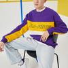 Толстовки Li Ning Унисекс Новые Фиолетовые Lakers С круглым вырезом Утепленные Обычные AWDQ654-4