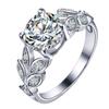 Модное серебряное ювелирное кольцо, инкрустированное ультра-мигающим камнем, кольцо в виде листа дерева, кольцо, кольцо