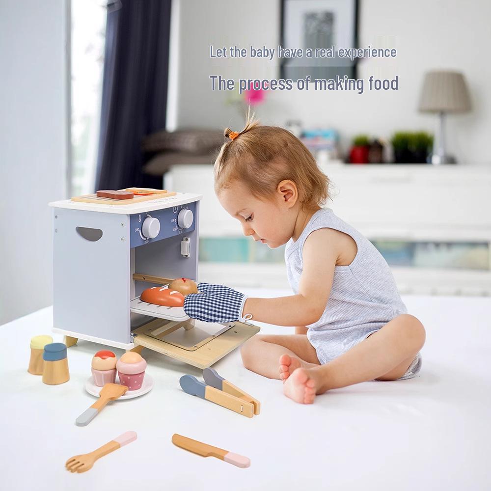Wooden Toddler Puzzle Oven and Dessert Kitchen Toy