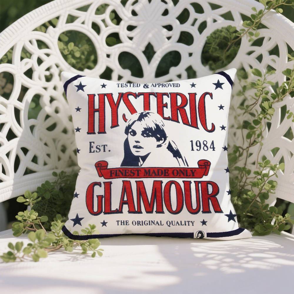 Jap-Fashionable H-Hysteric Casual Glamour Anti-Dustmite Pillowcase Invisible Zipper Silky Short Plush Sofa Cushion Cover