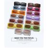 Candy-colored sunglasses, popular among Instagram influencers, modern sunglasses with a square frame