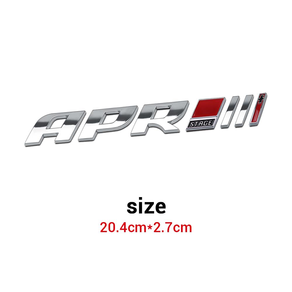 AABIN1 3D ABS APR Stage III Emblem Car Body Trunk Decor Sticker for Volkswagen Vw T5 Cc Scirocco Tiguan Mk2 Polo 6R Jetta Mk6 Gti Golf