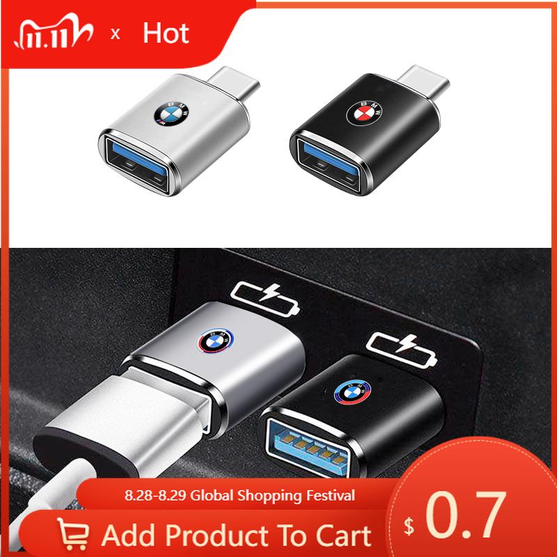 Автомобильная наклейка USB 3.0 Type-C Адаптер данных Type C 10A OTG USB C Папа на USB Для BMW E36 E46 E90 E60 E39 F30 F10 F20 E70 E53 G30 E91