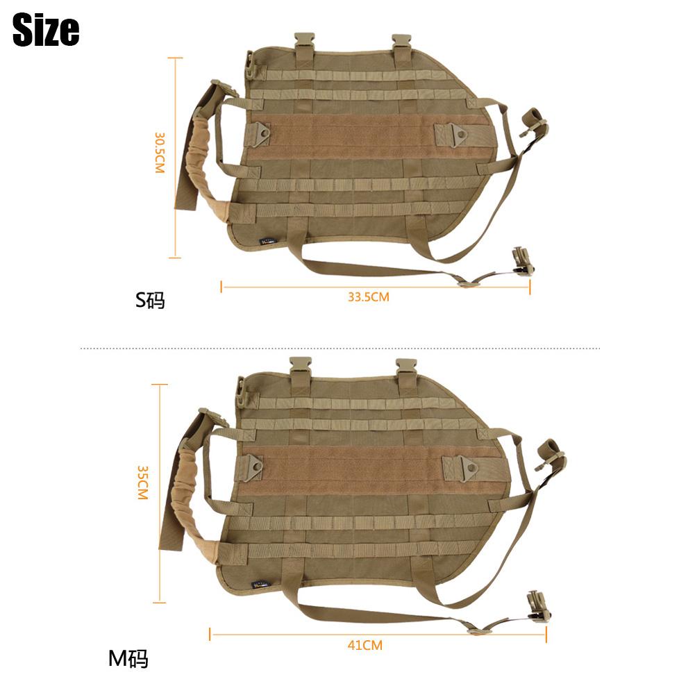 FGJ Molle Dog Training Vest Outdoor Dog Clothes Adjustable Trainning Clothes 600D Nylon Fabric