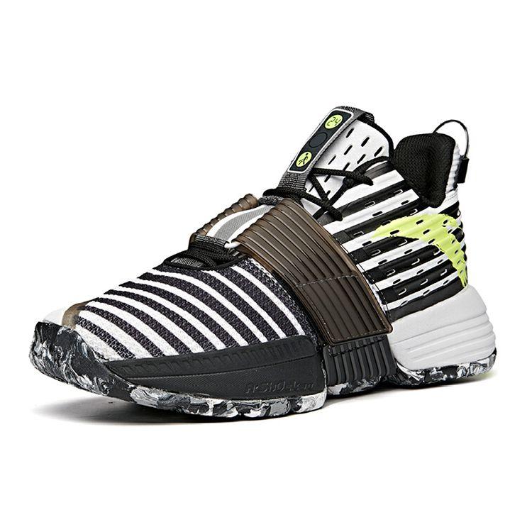 Anta Кроссовки баскетбольные Sweep 1 прочные дышащие средней высоты мужские черные белые 112031108-3