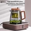 700 мл One-Key Tea Separation Guanshan Glass Tea Cup Большая емкость Орех Анти-Handle Чайный набор Kung Fu