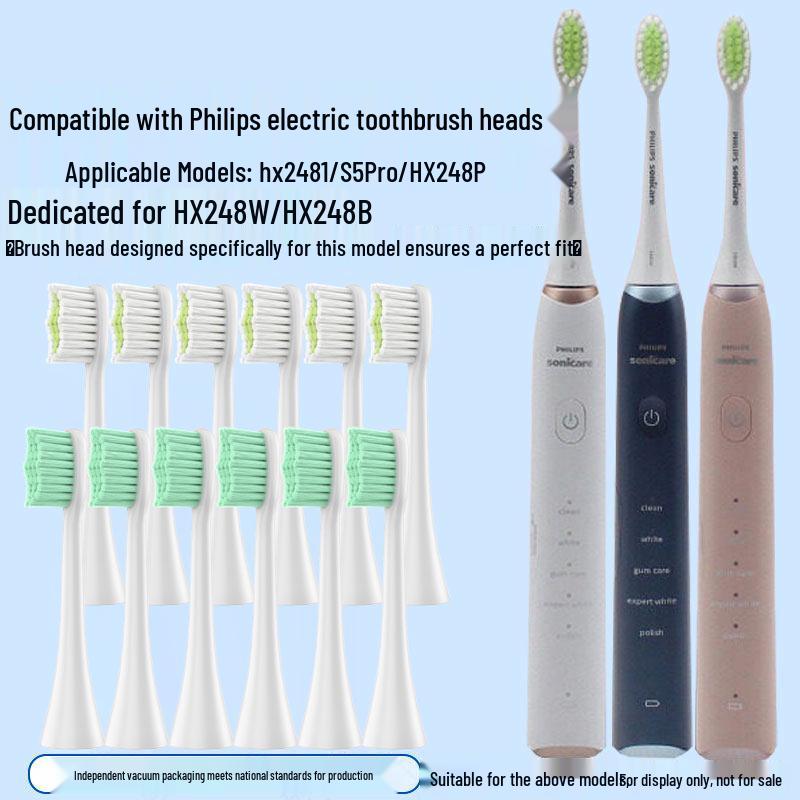 Совместимые сменные насадки для электрической зубной щетки Philips: Модели HX8/S5Pro/HX8W/HX8B/8P (5-Pack)