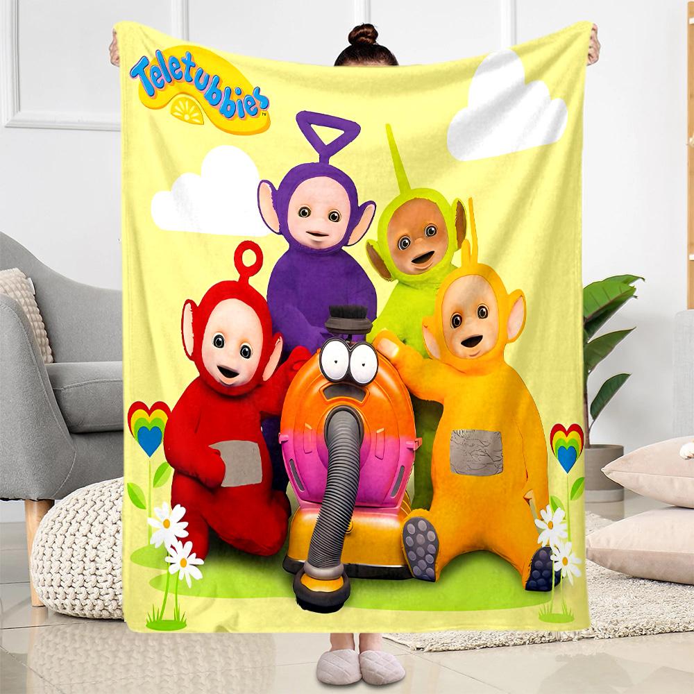 Teletubbies Adventure Blanket Warmthful Decor Perfect for Couch Office Picnics for All Occasions Digital Print
