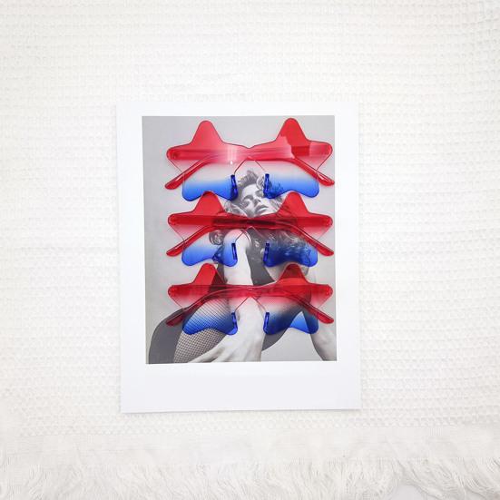12 Pcs Independence Day Patriotic Sunglasses Rimless Red Blue White Star/Heart/Round