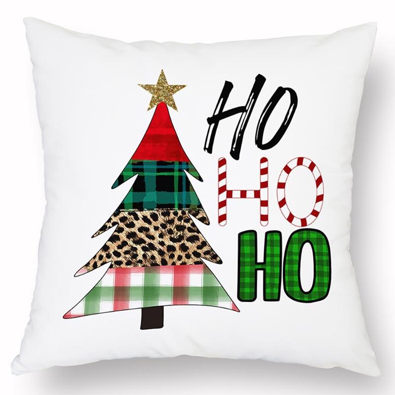 Новая Рождественская Льняная Наволочка с Принтом Домашний Диван Гостиная Праздничная Грязеотталкивающая Подушка