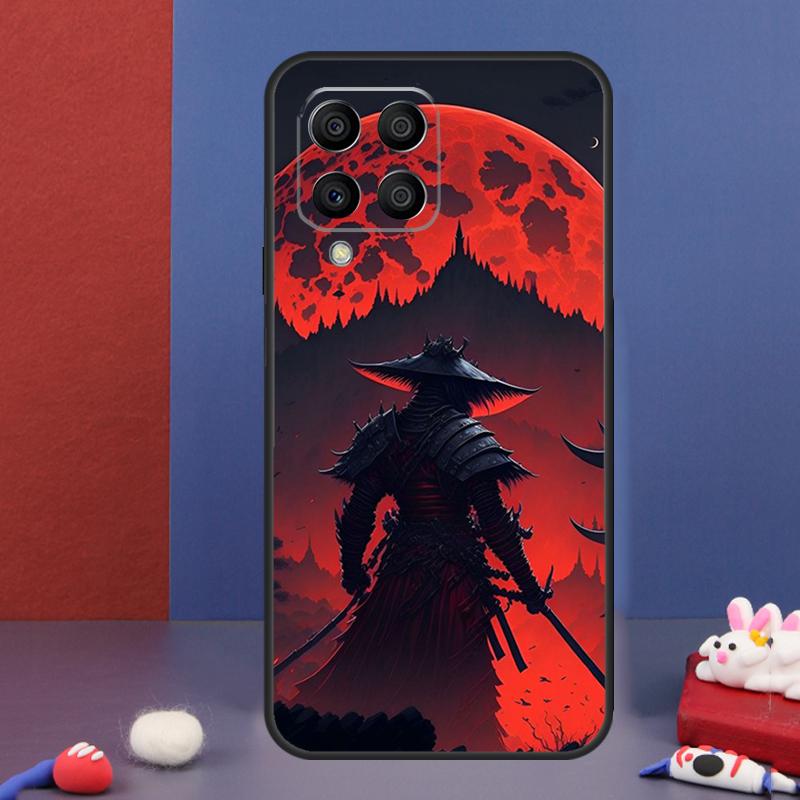 Япония Ниндзя Самурай Красное Солнце Чехол Для Samsung Galaxy M16 M06 M36 M56 M15 M11 M31 M21 M53 M13 M32 M52 M35 M55 M14 M34 M54