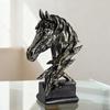 Yousheng Horse Head Ornament Unique Appearance Decorative Sculpture Animal Figurine Table Equestrian Decoration